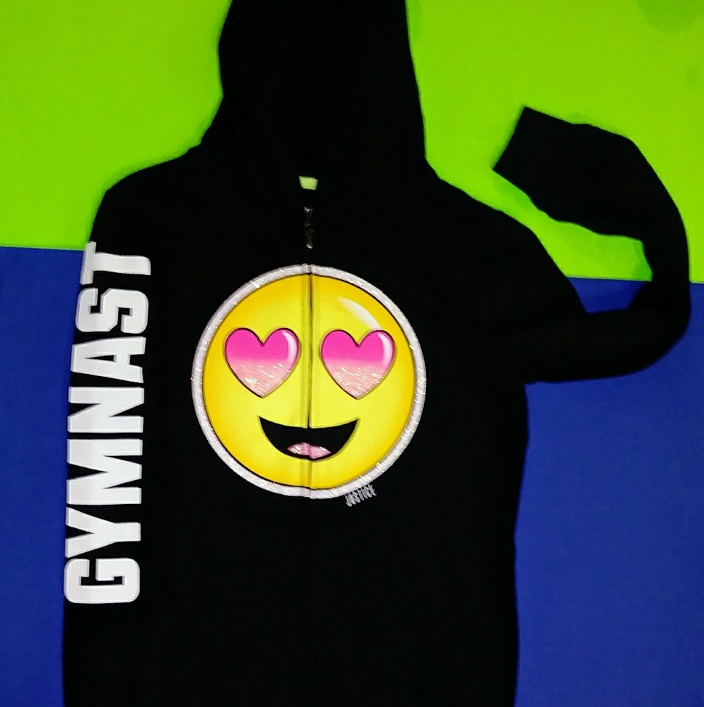 Justice Girls Gymnast Emoticon Hoodie
